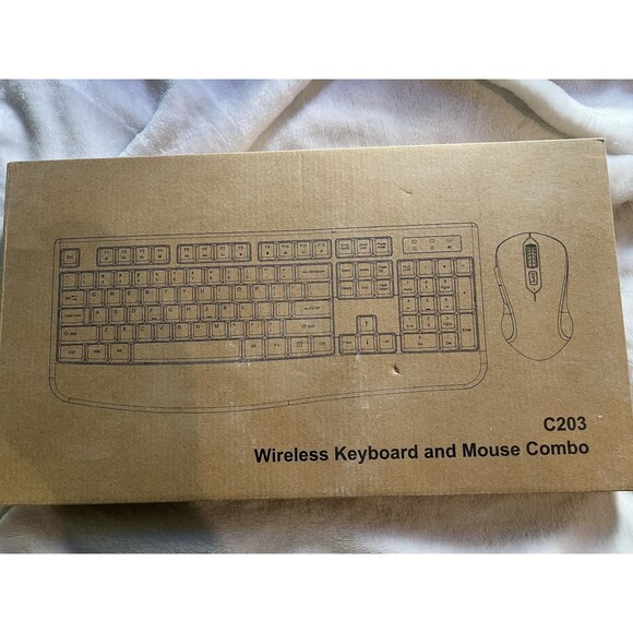 Wireless Keyboard and Mouse Combo, Full-Sized 2.4GHz - Picture 2 of 3